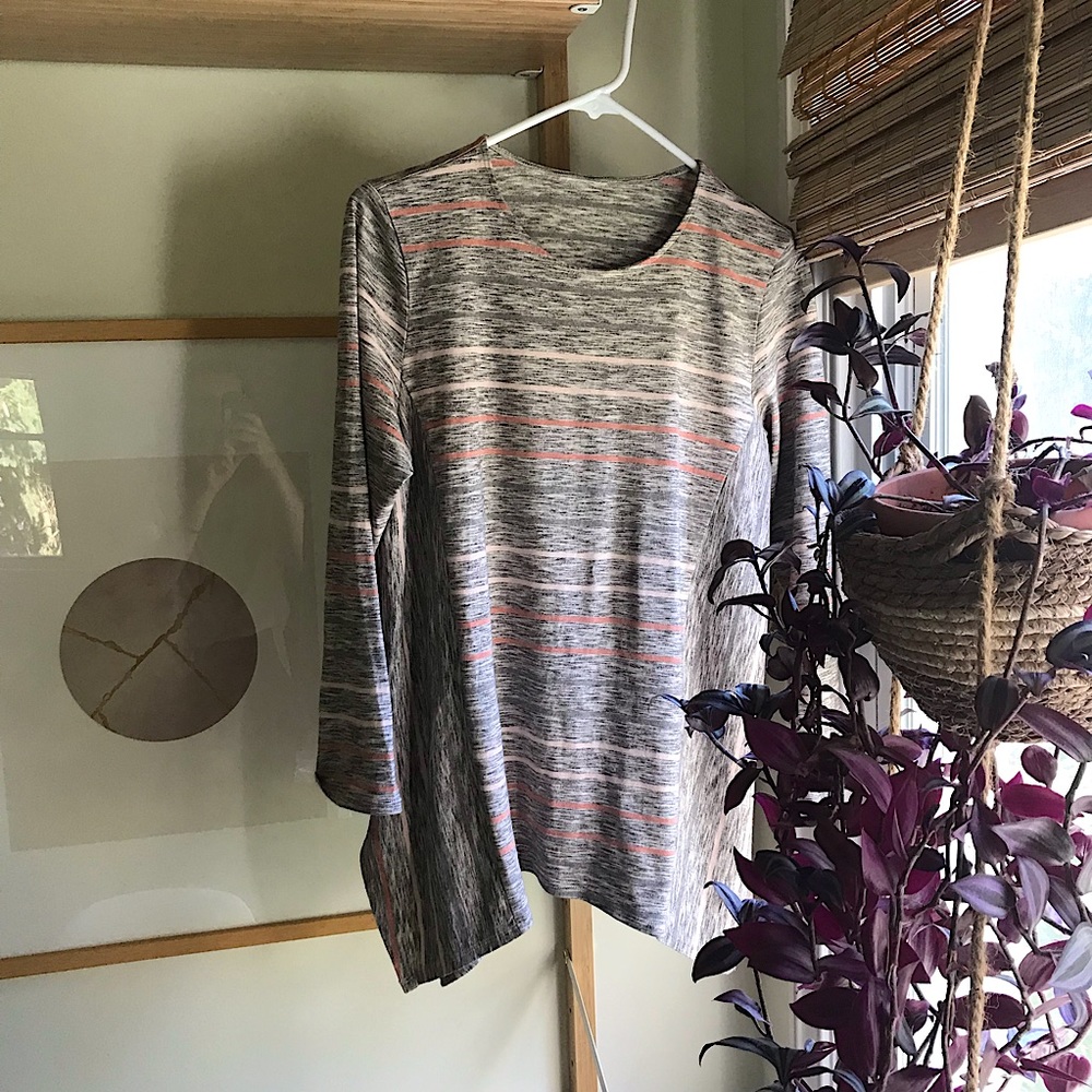 Striped Boho Long Sleeve Top